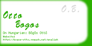 otto bogos business card
