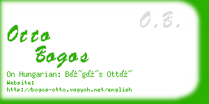 otto bogos business card